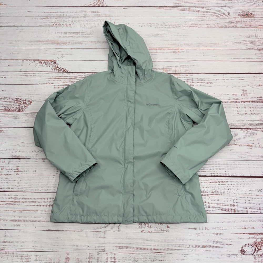 Columbia Women’s Size XL Timber Pointe II Hooded Rain Jacket - Picture 7 of 13